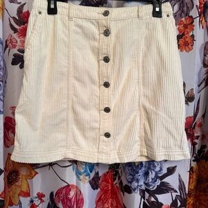 Abercrombie & Fitch Front Button Down Corduroy Skirt